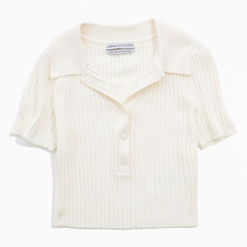 Cropped Collared Sweater - Picture 3 of 10